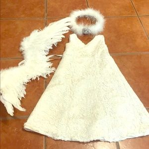 Girls Angel Halloween Costume - bridesmaid dress